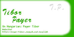 tibor payer business card